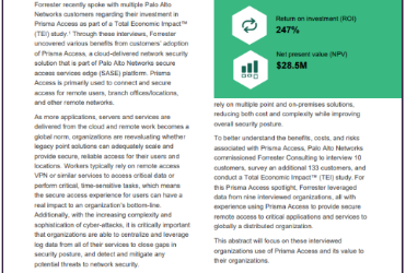 Forrester TEI Spotlight: Prisma Access